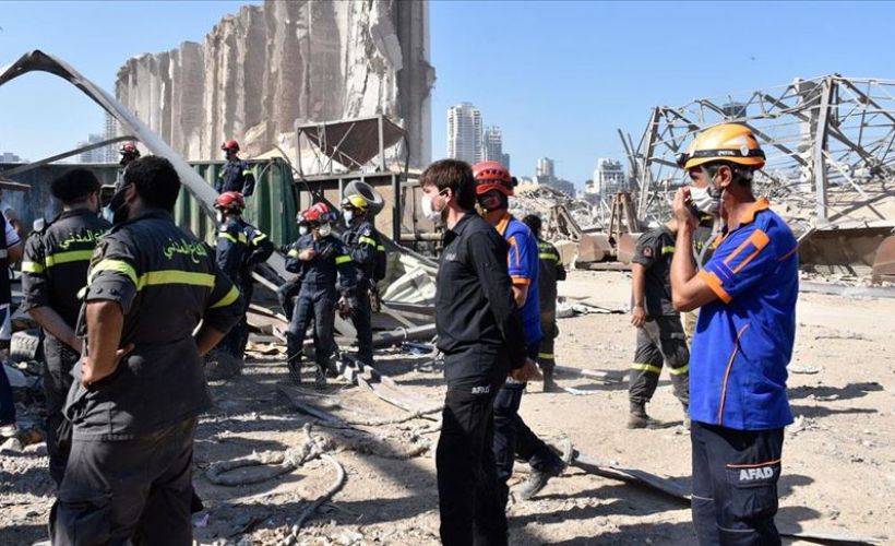 Türk ekiplerin, Beyrut Limanı'ndaki arama kurtarma faaliyetleri sürüyor