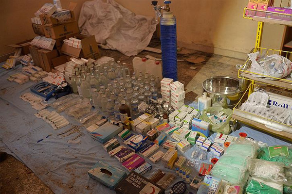 Nusaybin'de PKK'lıların ilaç deposu bulundu