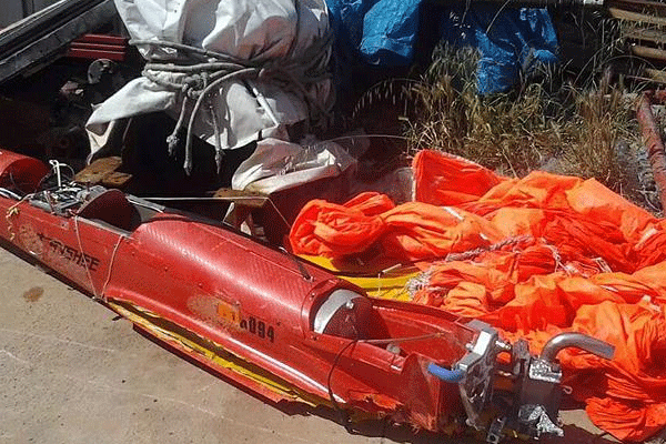 'İHA' balıkçı ağına takıldı