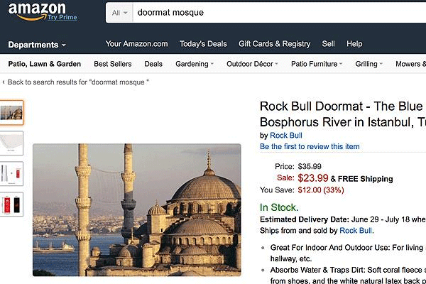 Amazon'da Müslümanlara saygısızlık sürüyor