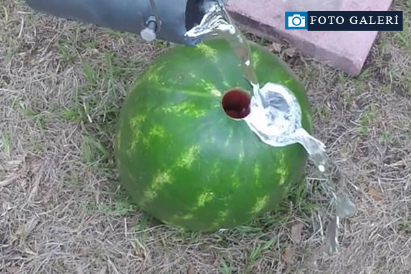 Karpuzun içine eritilmiş alüminyum dökülürse..