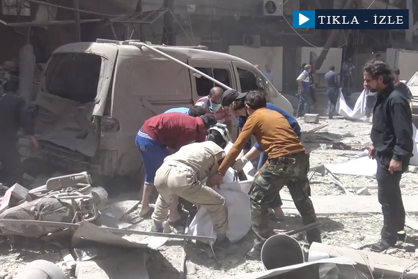 Halep'te yine hastane vuruldu