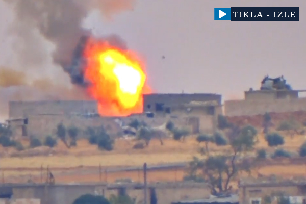 Muhalifler rejime ait cephaneliği böyle vurdu