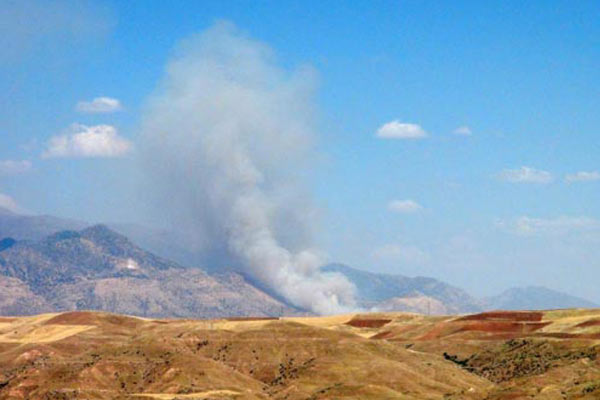 Cudi Dağı'nda yangın çıktı