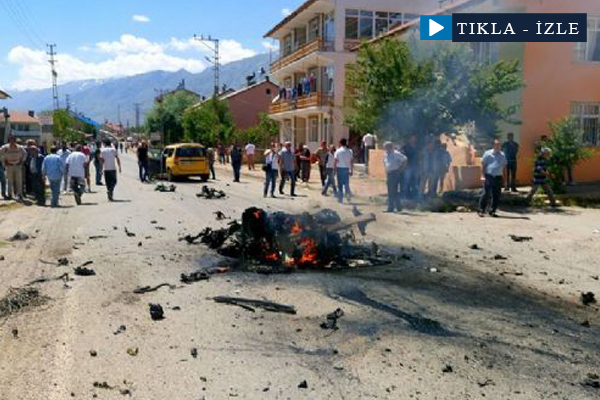 Tunceli'de patlama anı