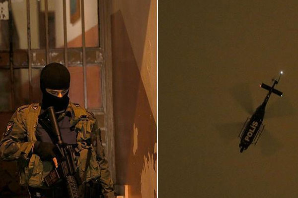 İstanbul'da helikopter destekli operasyon