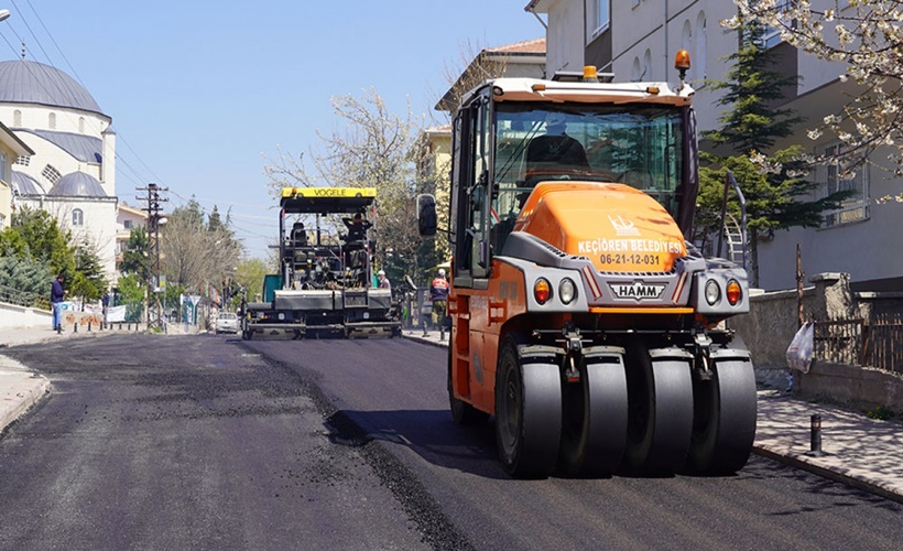 Keçiören'de asfalt serime hız verildi