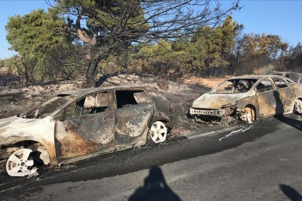 Seferihisar'da otluk alanda çıkan yangında yaklaşık 50 araç yandı