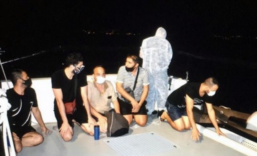 Bodrum sularında 5 düzensiz göçmen yakalandı
