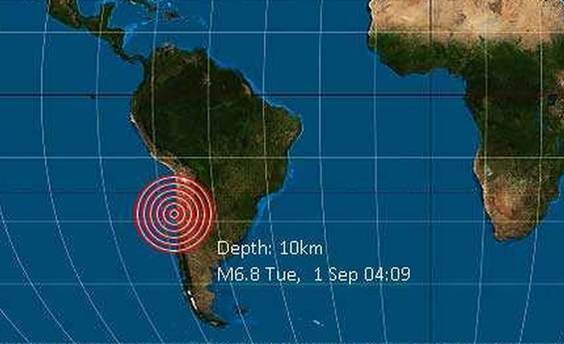 Şili'de 6,8 ve 6,3 büyüklüğünde art arda iki deprem