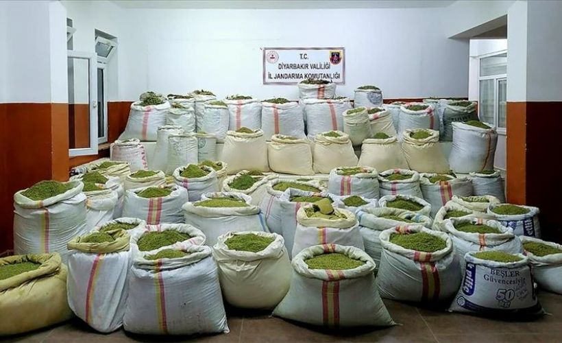 Diyarbakır'da 1 ton 756 kilogram esrar ve 90 bin kök Hint keneviri ele geçirildi