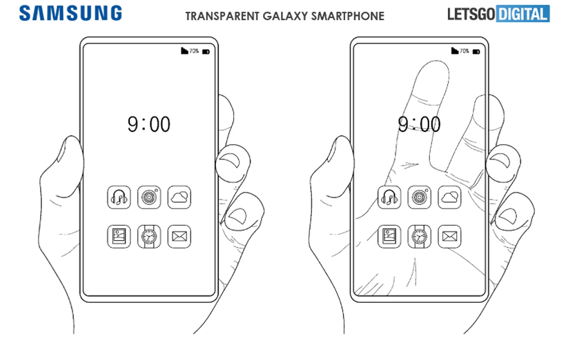 Samsung, tamami ile saydam ekrana sahip olacak bir telefon üzerinde çalışıyor!