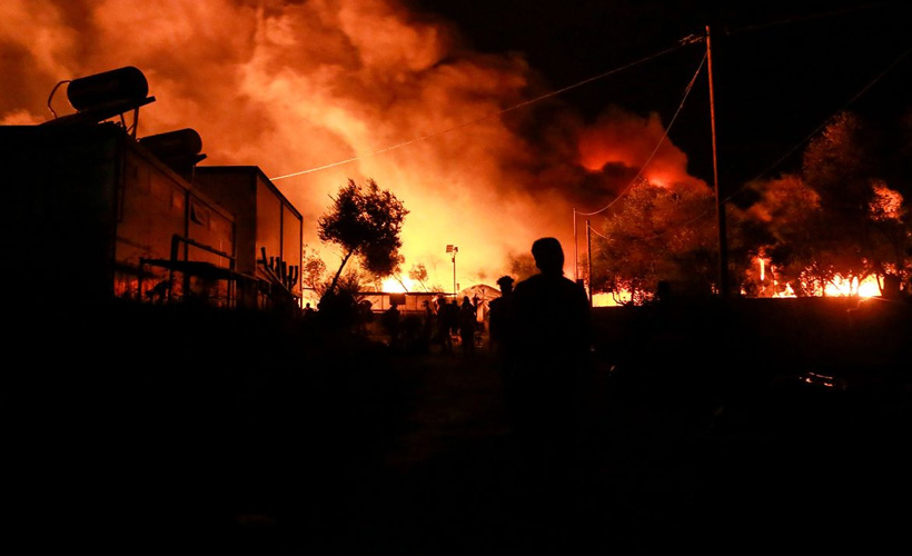 Yunanistan'daki sığınmacı kampında iki günde üçüncü yangın