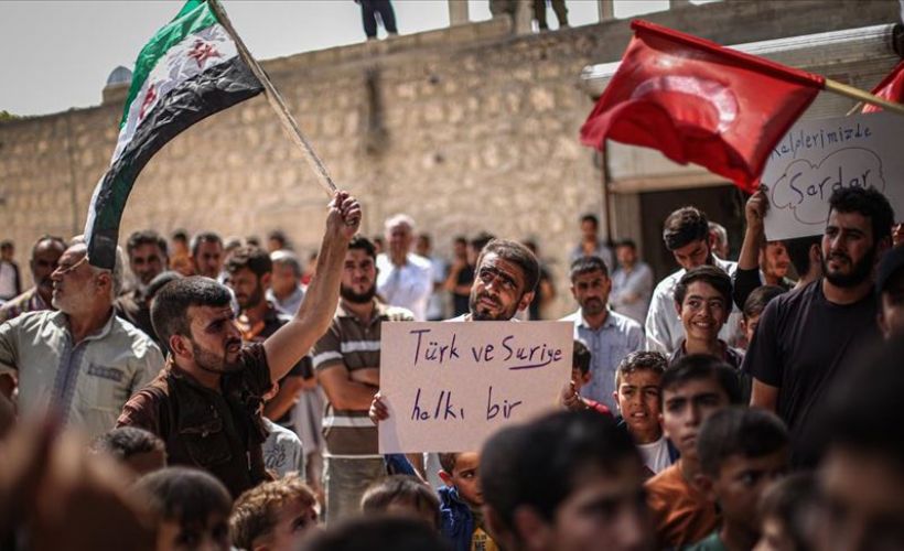 İdlib halkından Türkiye'ye destek gösterileri
