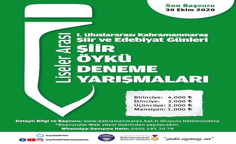 Kahramanmaraş şiir ve edebiyata doyacak