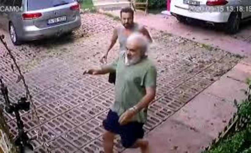 Halil Sezai Paracıkoğlu'nun Hüseyin Meriç'i darp ettiği anlara ait güvenlik kamerası görüntüleri
