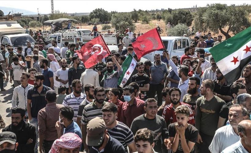 İdlib'de TSK'ye destek gösterileri düzenlendi