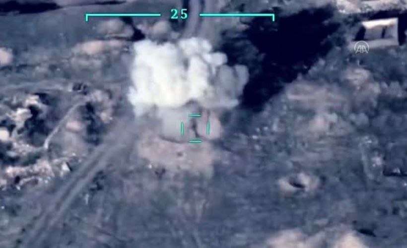 Ermeni hedeflerinin vurulma anı havadan görüntülendi