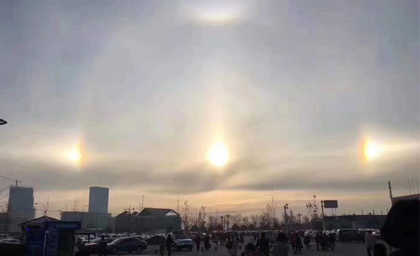 Çin’de gökyüzünde dört güneş belirdi