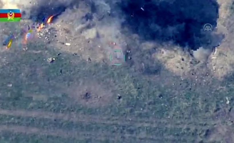 Ermenistan ordusu hedeflerinin vurulma anı