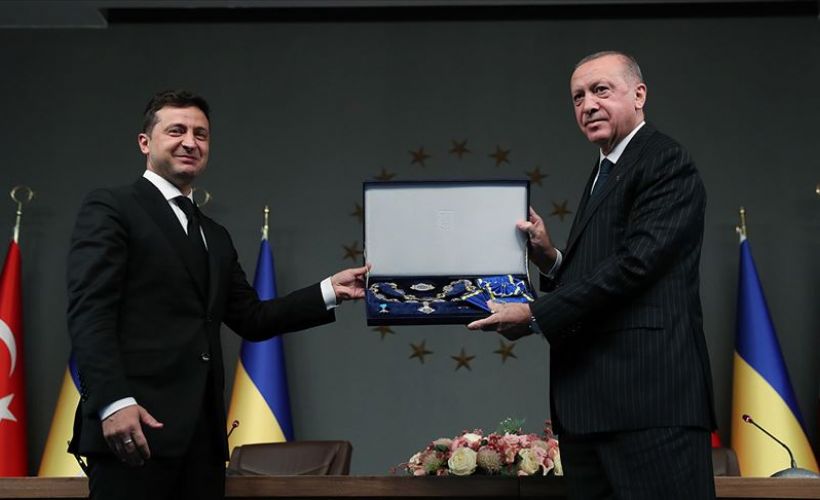 Cumhurbaşkanı Erdoğan'a Ukrayna Devlet Nişanı takdim edildi