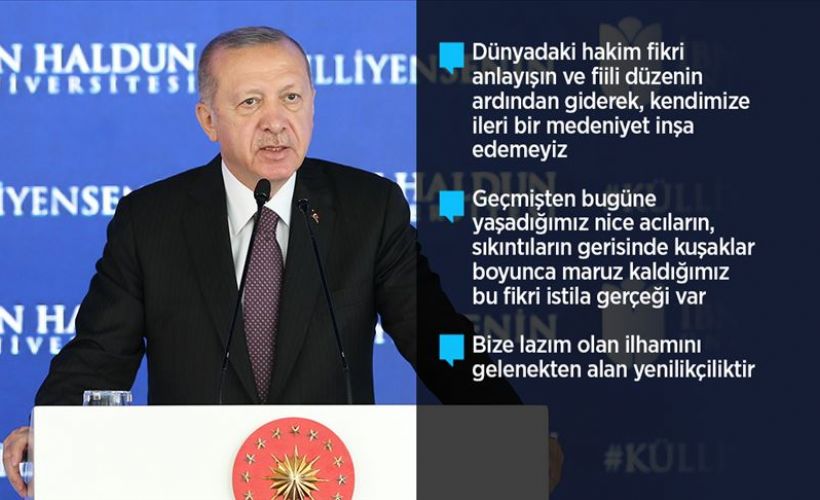 Cumhurbaşkanı Erdoğan: Genç bir nüfusa sahibiz ama medeniyet tasavvurumuzu layıkıyla hayata geçiremiyoruz