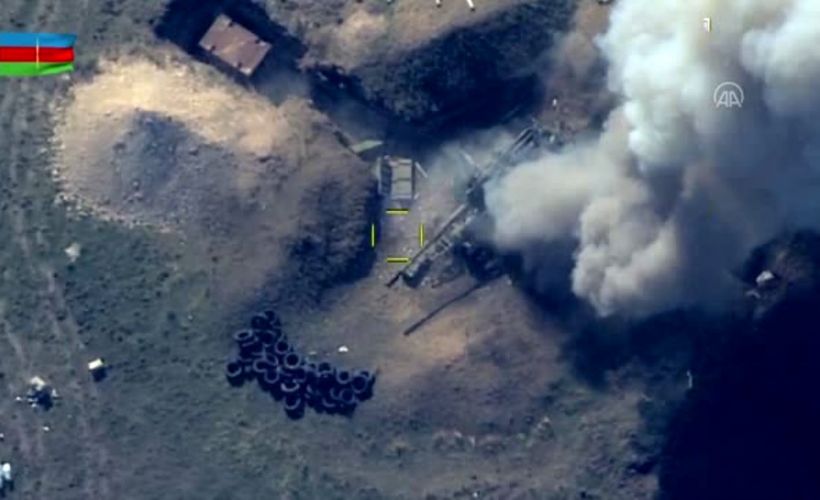 Ermenistan ordusuna ait hedeflerin imha anı