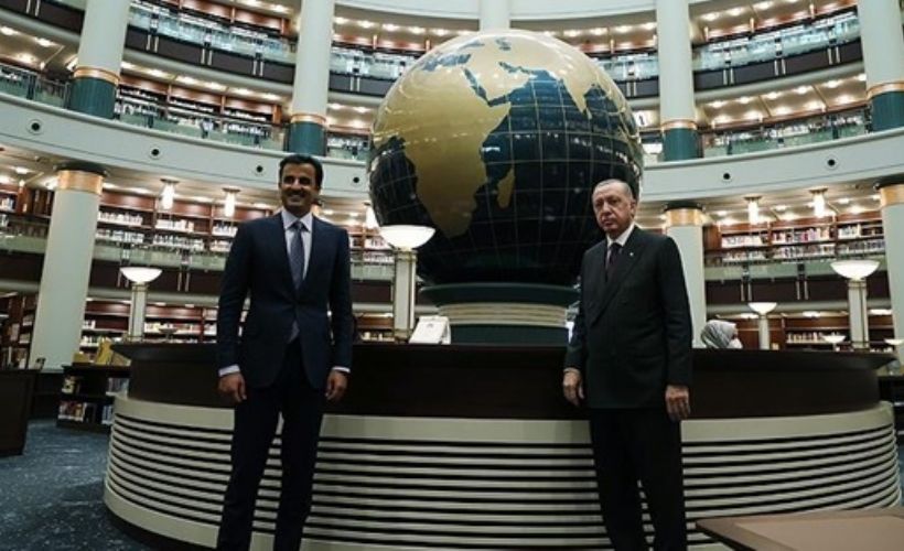 Cumhurbaşkanı Erdoğan, Katar Emiri Al Sani ile Millet Kütüphanesi'ni ziyaret etti