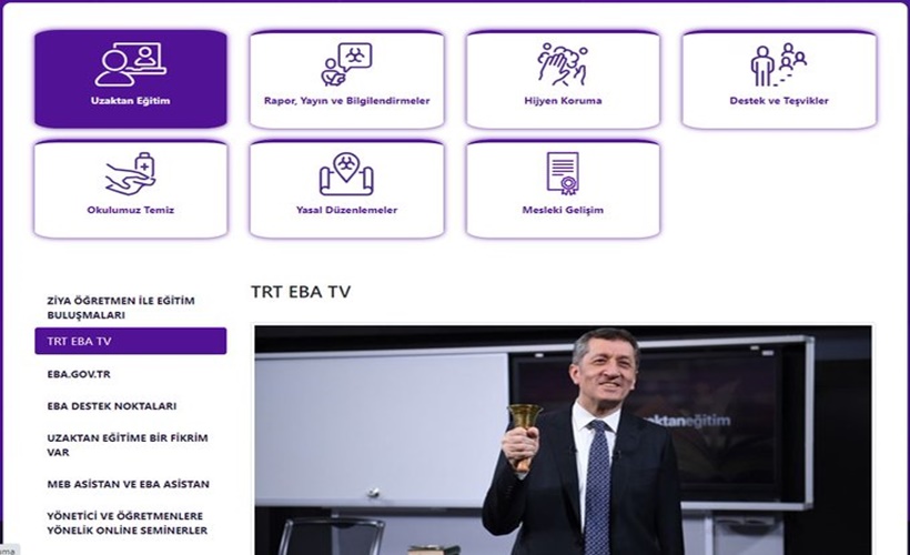 MEB'den Kovid-19'a özel site