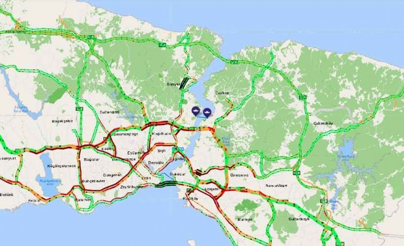 İstanbul trafiği kilit