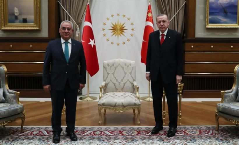 Cumhurbaşkanı Erdoğan, DSP Genel Başkanı Aksakal'ı kabul etti