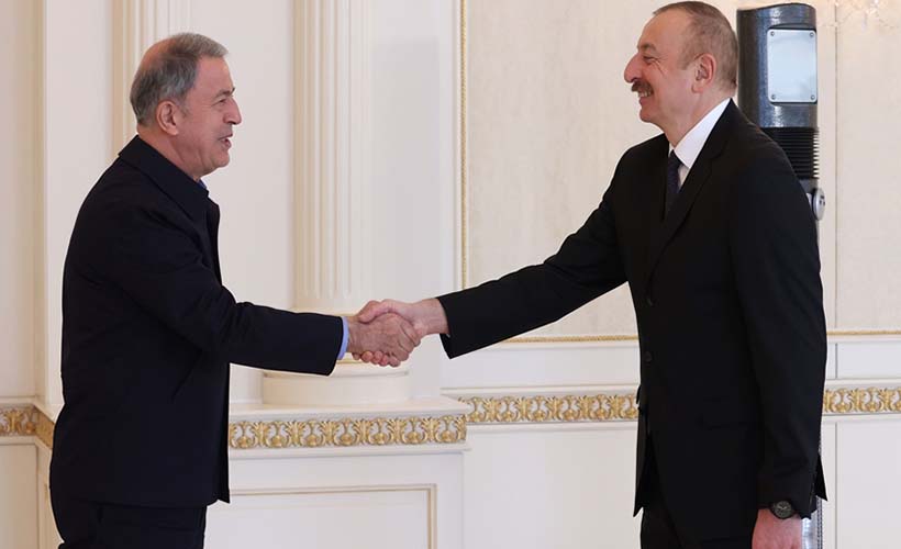 Bakan Akar, Aliyev tarafından kabul edildi