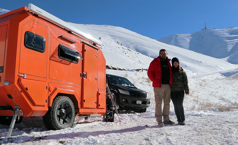 Palandöken'de karavanda tatil keyfi