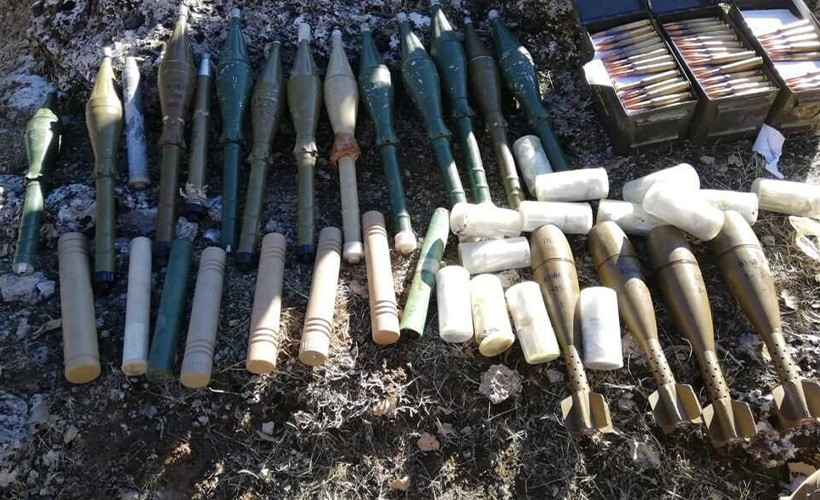 Kuzey Irak'ta PKK'ya ait çok miktarda mühimmat ele geçirildi