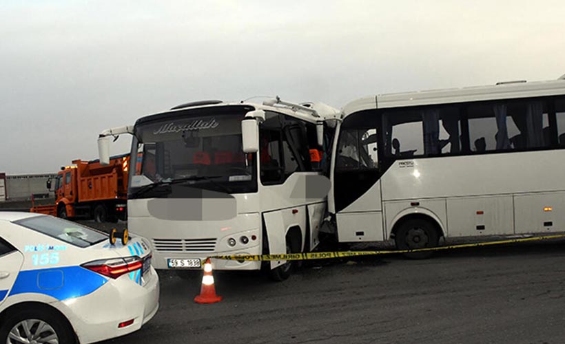 Tekirdağ'da trafik kazası: 19 yaralı
