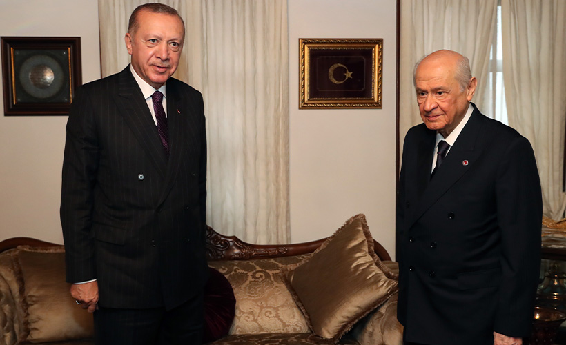 Erdoğan, Bahçeli'yi evinde ziyaret etti