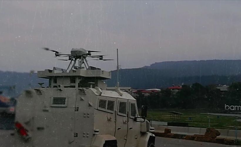 Silahlı drone Songar, askeri kara aracına entegre edildi