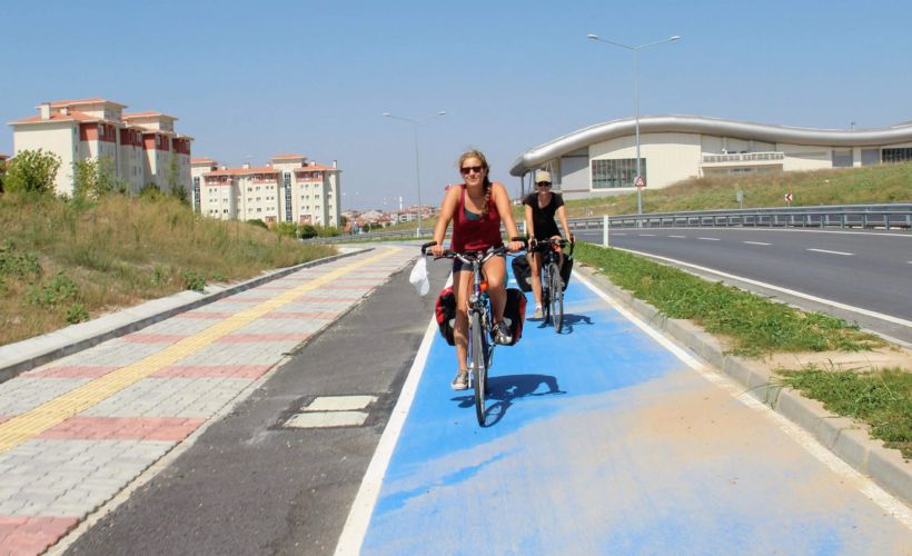 6 kilometrelik bisiklet yolu oluşturuldu