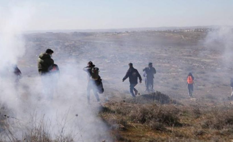 İsrailli Yahudi yerleşimciler, Filistinli protestoculara saldırdı