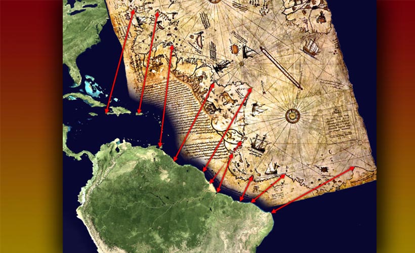 Piri  Reis'in gizemli haritasındaki görüntüler bilim insanlarını şoke etti