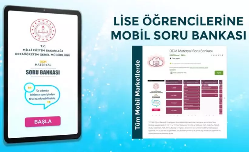 MEB'den lise öğrencilerine 'Mobil Soru Bankası'