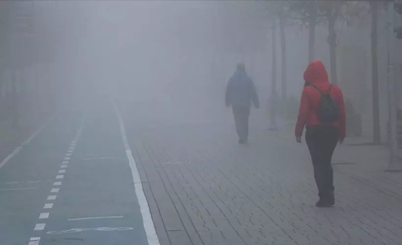 Sis nedeniyle görüş mesafesi 30 metreye kadar düştü