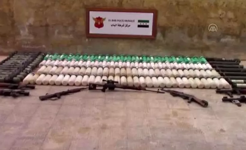 El Bab'da YPG'ye silah ve mühimmat taşıyan kamyon ele geçirildi