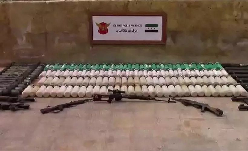 El Bab'da terör örgütü PKK/PYD/YPG'ye mühimmat taşıyan kamyon ele geçirildi