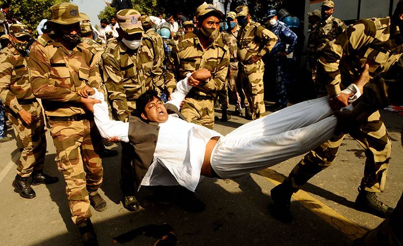 Hindistan'da protestocu çiftçilere sert müdahale