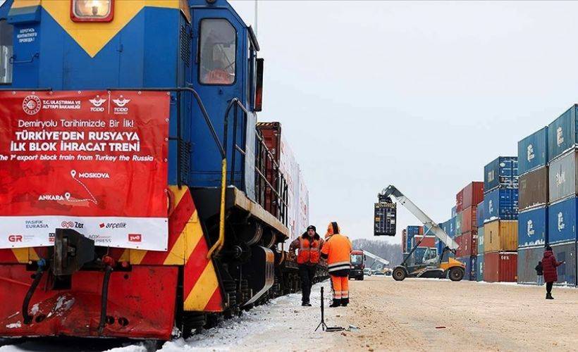 Türkiye-Rusya ‘ilk ihracat blok treni’ hedefe ulaştı