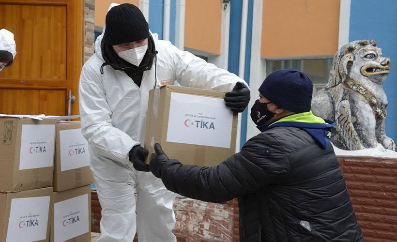 TİKA'dan Moğolistan'da 2 bin aileye gıda yardımı