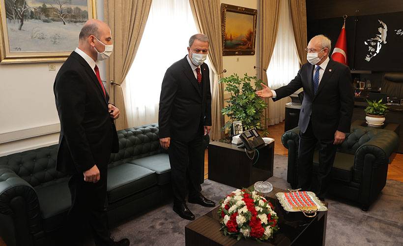 Soylu ve Akar'dan Kılıçdaroğlu'na bilgilendirme ziyareti