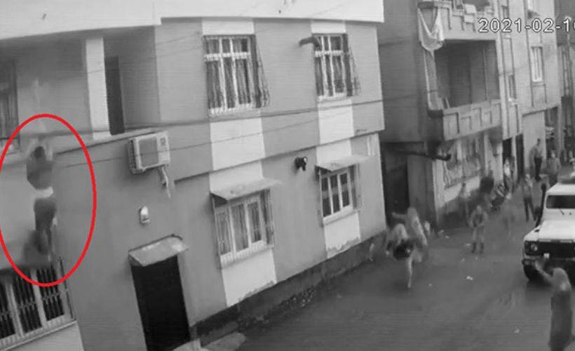 Eşi tarafından darbedilen kadın balkondan aşağı düştü