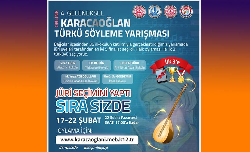 Online Karacaoğlan Türkü Yarışması’na oylama başladı